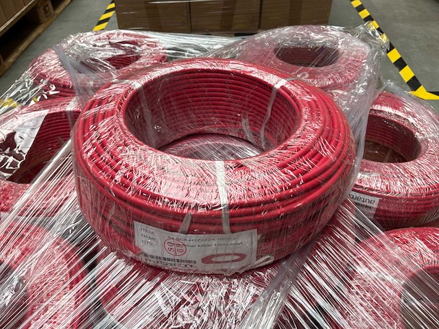 Solar kabel h1z2z2-k 6mm² rood (100 meter) (23x) - afbeelding 1 van  3