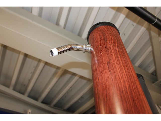 Solardouche showroommodel. hoogte ca. 212 cm. houtlook 18 liter. douchekop ontbreekt - afbeelding 4 van  4
