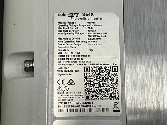 Solaredge - se4k - omvormer - afbeelding 5 van  5
