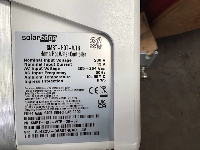 Solaredge smrt-hot-wtr home hot water controler - afbeelding 2 van  2