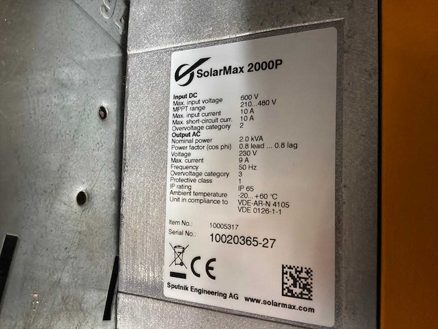 Solarmax 2000p omvormer (2x) - afbeelding 7 van  8
