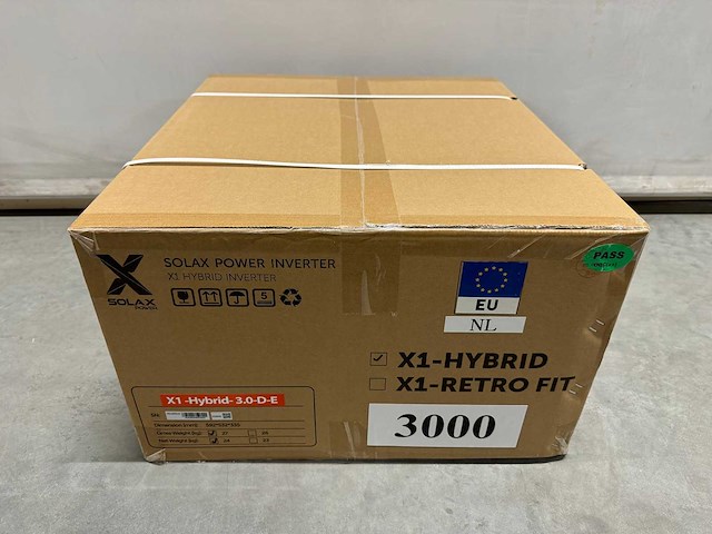 Solax - hybride 3.0k omvormer t.b.v. zonnepanelen - afbeelding 2 van  5