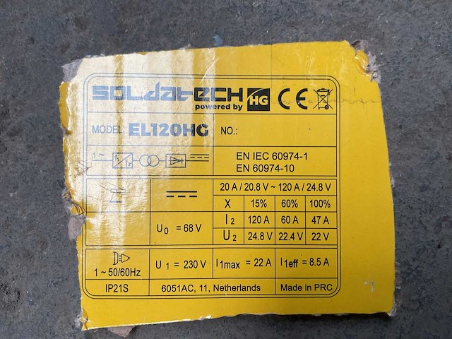 Soldatech el120hg elektrode lasapparaat - afbeelding 5 van  5