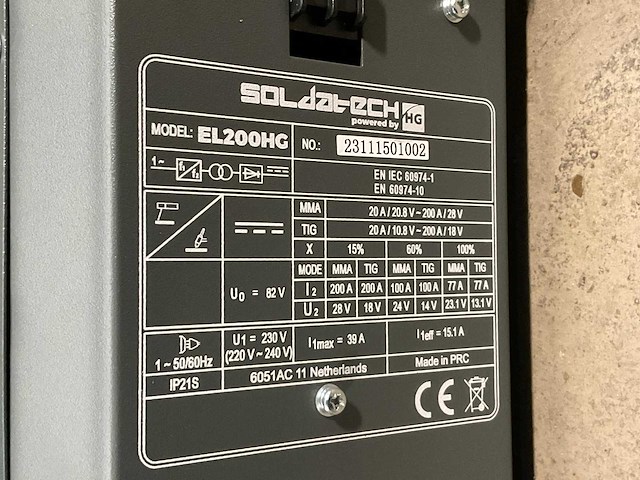 Soldatech el200hg elektrode lasapparaat - afbeelding 5 van  6
