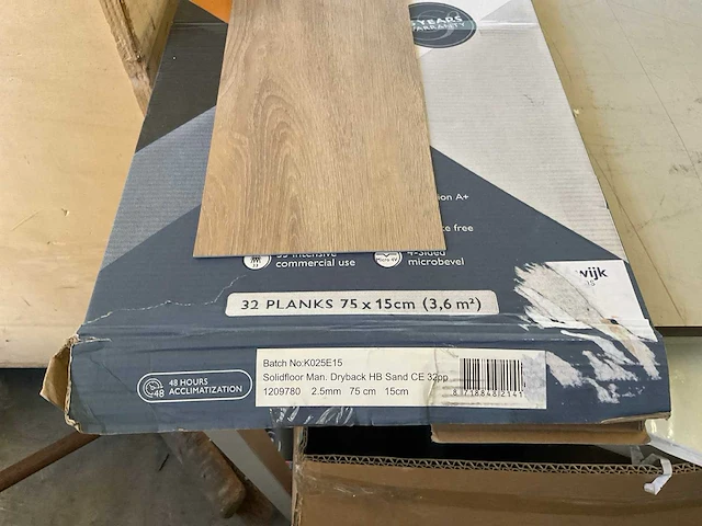 Solid floor sand pvc visgraatdelen ca. 3,6 m² - afbeelding 2 van  2