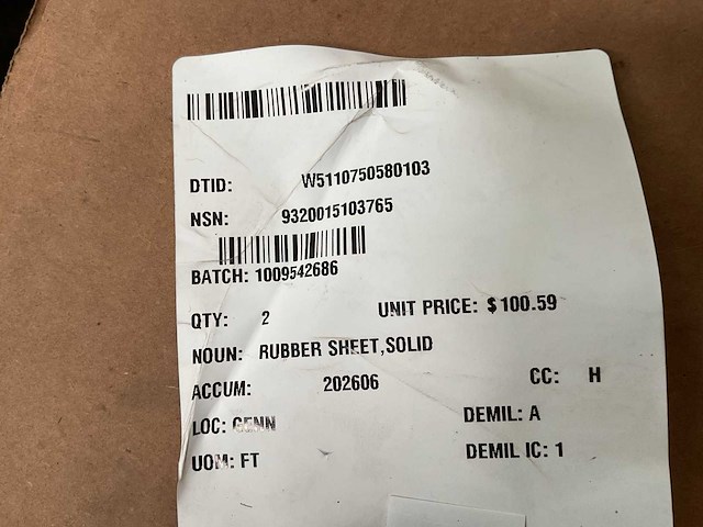 Solid rubber sheet - afbeelding 1 van  1