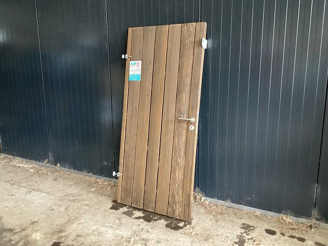 Solide hout tuindeur - afbeelding 1 van  4