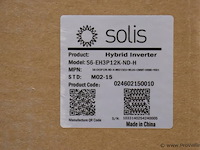 Solis hybride omvormer s6-eh3p12k-nd-h, 3 fase - afbeelding 3 van  4