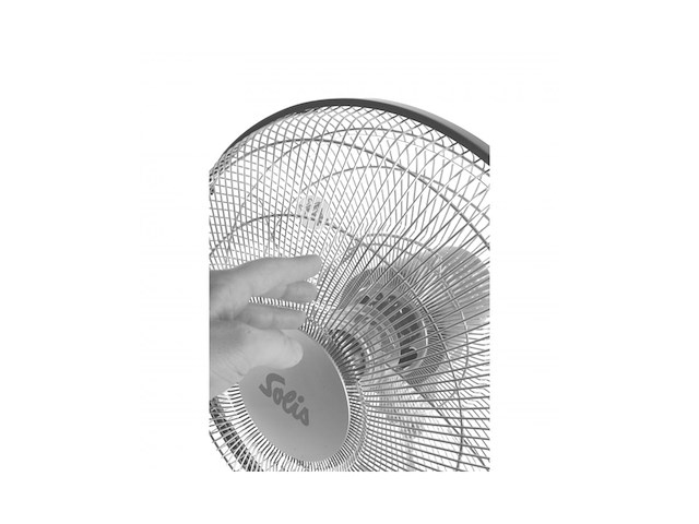 Solis type 750 staande ventilator met afstandsbediening en lcd-scherm zilver - afbeelding 2 van  5