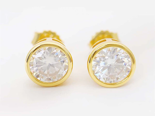 Solitair oorbellen briljant 2.00 ct - afbeelding 1 van  9
