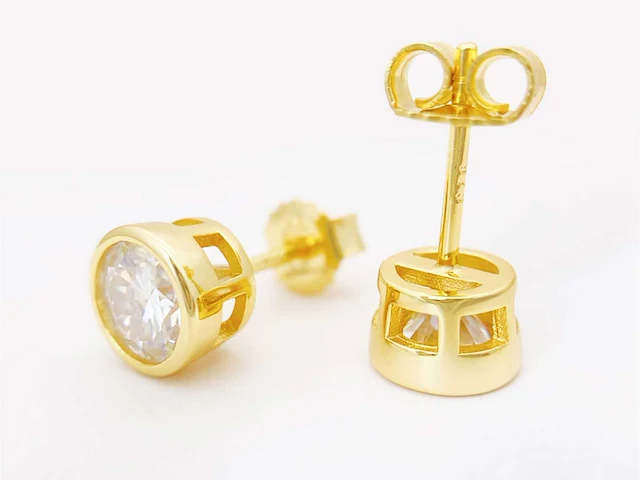 Solitair oorbellen briljant 2.00 ct - afbeelding 5 van  9