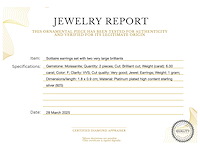 Solitair oorbellen met twee zeer grote briljanten - afbeelding 2 van  7