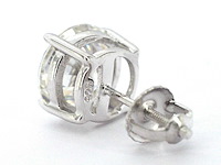 Solitair oorbellen met twee zeer grote briljanten - afbeelding 5 van  7