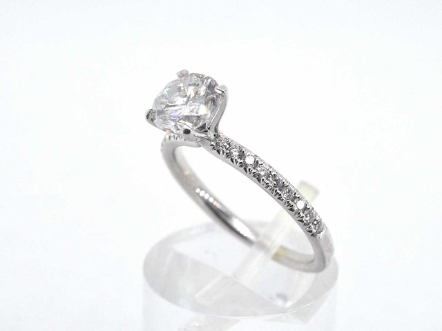Solitair ring met een briljant geslepen diamant van 1.00 carat - afbeelding 4 van  9