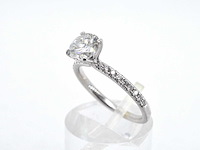 Solitair ring met een briljant geslepen diamant van 1.00 carat - afbeelding 4 van  9