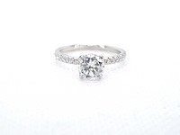 Solitair ring met een briljant geslepen diamant van 1.00 carat - afbeelding 6 van  9