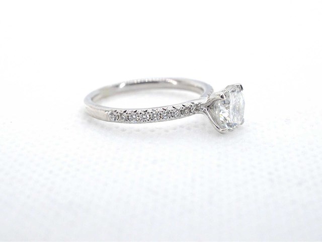 Solitair ring met een briljant geslepen diamant van 1.00 carat - afbeelding 8 van  9