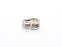 Solitaire hanger met een natuurlijke briljant geslepen diamant, excl. ketting - afbeelding 6 van  9