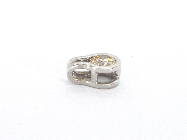 Solitaire hanger met een natuurlijke briljant geslepen diamant, excl. ketting - afbeelding 6 van  9
