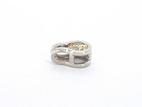 Solitaire hanger met een natuurlijke briljant geslepen diamant - afbeelding 7 van  8