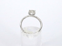 Solitaire ring met een natuurlijke briljant geslepen diamant van 1.20 carat en hidden halo - afbeelding 2 van  12
