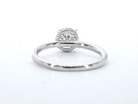 Solitaire ring met een natuurlijke briljant geslepen diamant van 1.20 carat en hidden halo - afbeelding 9 van  12