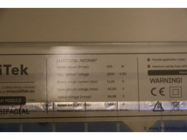 Solitek photovoltaic solar module model solid bifacial - afbeelding 3 van  5