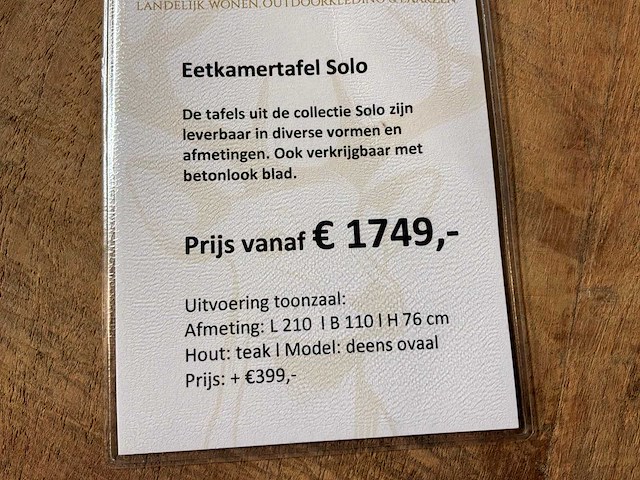 Solo eetkamertafel - afbeelding 3 van  12