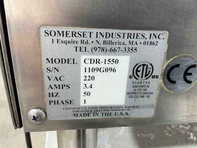 Somerset - cdr-1550 - automatische deegroller met onderstel - afbeelding 6 van  6