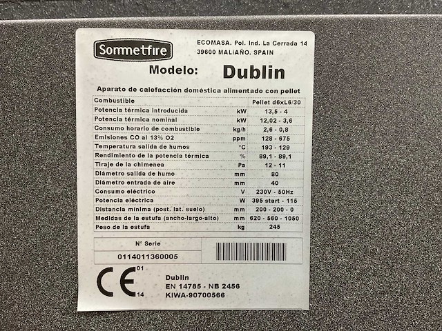 Sommetfire - dublin - pelletkachel - afbeelding 5 van  14