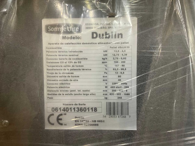 Sommetfire dublin pelletkachel - afbeelding 3 van  3