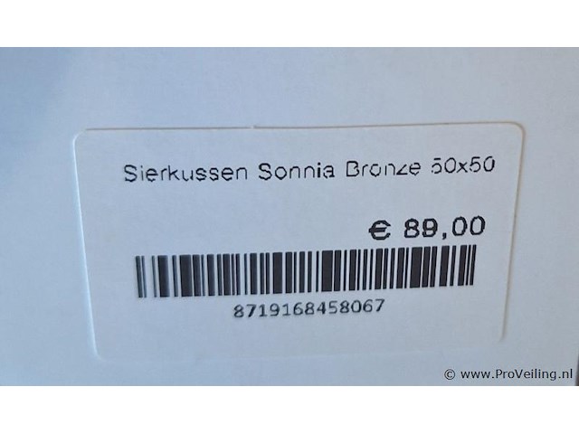 Sonia sierkussen bronze - 50x50cm - afbeelding 2 van  2