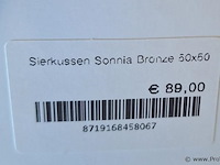 Sonia sierkussen bronze - 50x50cm - afbeelding 2 van  2