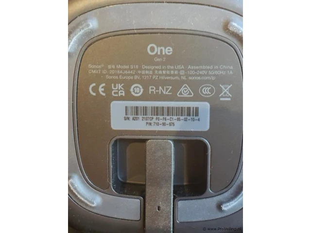 Sonos one gen 2 slimme speaker s18 - afbeelding 3 van  3