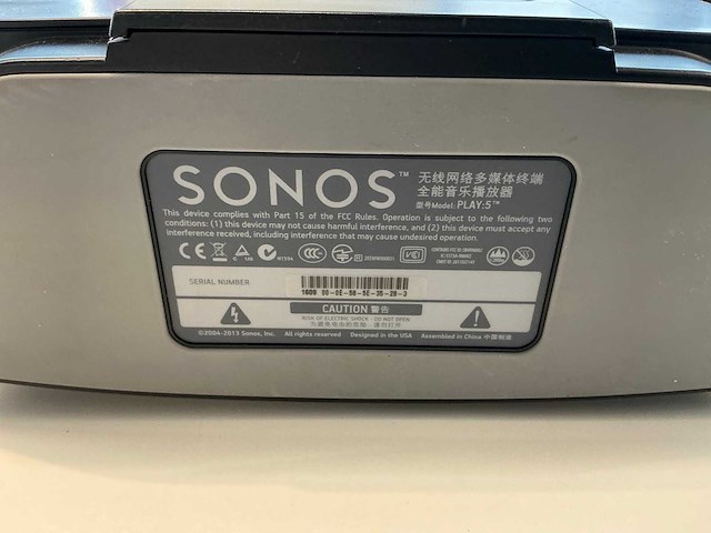 Sonos play 5 smartspeaker - afbeelding 3 van  3