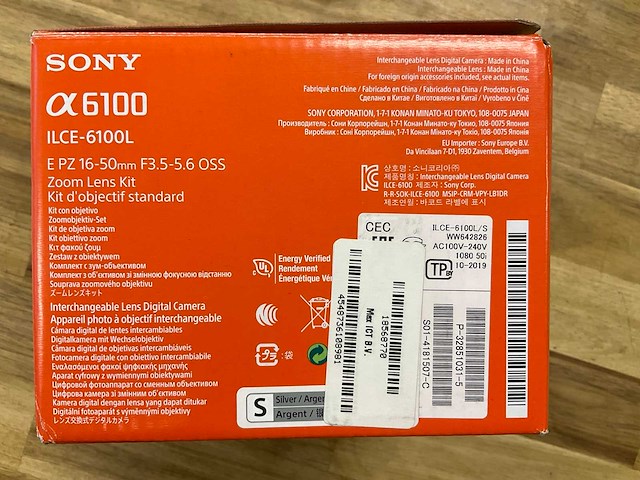 Sony 6100 fotocamera - afbeelding 3 van  3