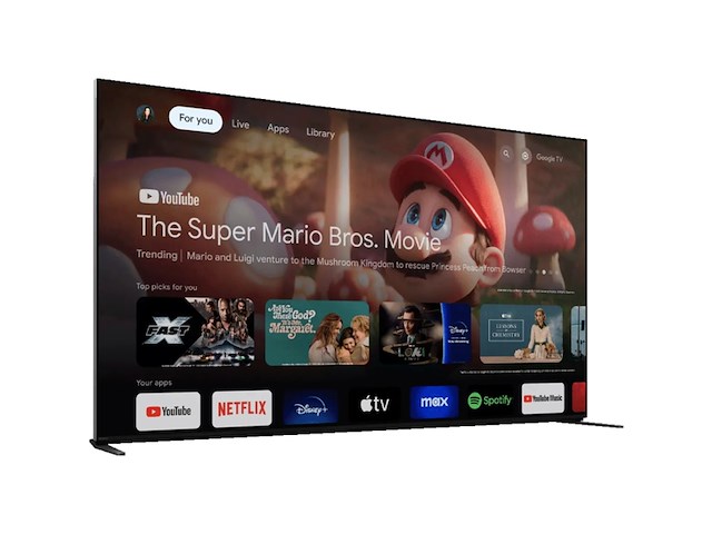 Sony bravia 9 65 inch 4k qled xr miniled 2024 zwart - afbeelding 1 van  6