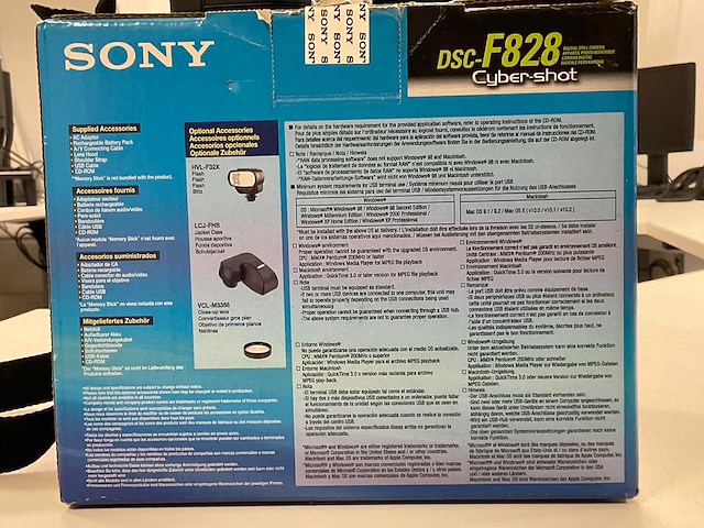 Sony dsc-f828 fotocamera - afbeelding 5 van  5