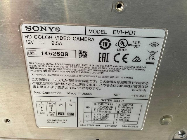 Sony (evi-hd1) hd color video conference cameras (6x) - afbeelding 7 van  7