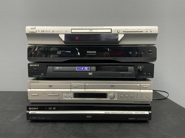 Sony, jvc, philips diverse blu-ray & dvd spelers (5x) - afbeelding 1 van  7
