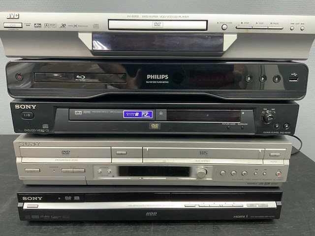 Sony, jvc, philips diverse blu-ray & dvd spelers (5x) - afbeelding 5 van  7
