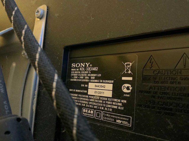 Sony kdl-32ex402 televisie - afbeelding 4 van  6