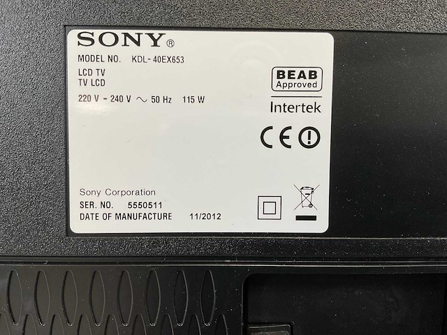 Sony (kdl-40ex653) 40”, 1920x1080 (fhd) lcd monitor - afbeelding 6 van  7
