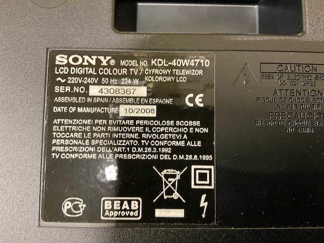 Sony kdl-40w4710 televisie - afbeelding 7 van  7