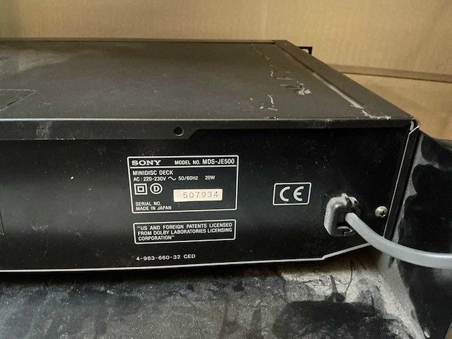 Sony mds-je500 player - afbeelding 4 van  4