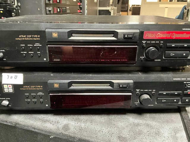 Sony mds-je530 md player (2x) - afbeelding 2 van  3