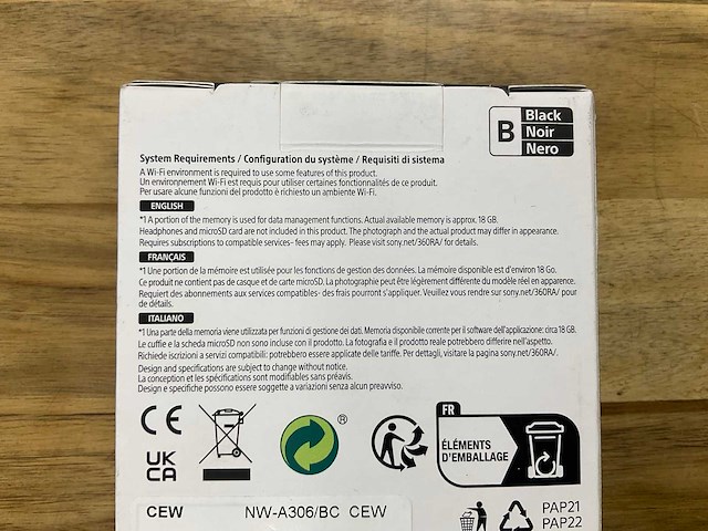 Sony nw-a306 mp3 speler - afbeelding 3 van  3