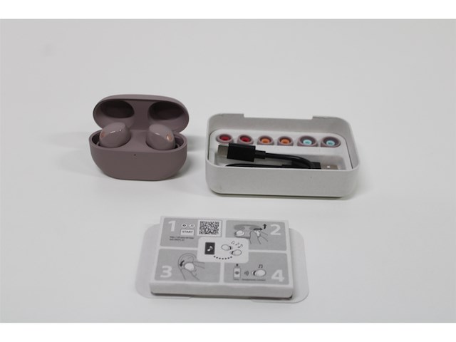 Sony wf1000xm5 oordopjes met noise cancelling smoky pink - afbeelding 5 van  5