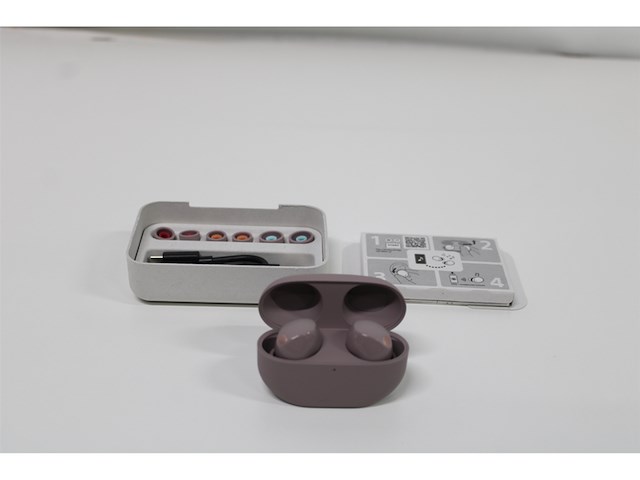 Sony wf1000xm5 oordopjes met noise cancelling smoky pink - afbeelding 5 van  5