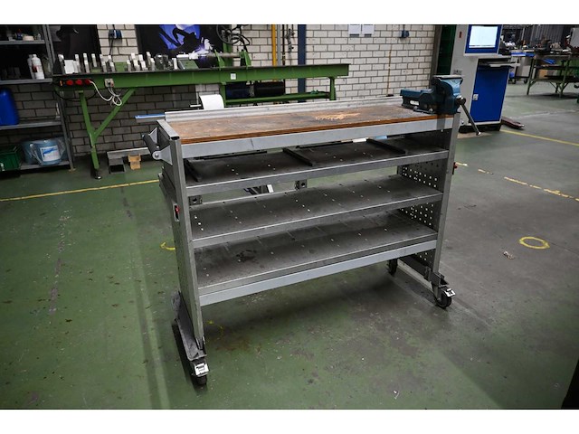 Sortimo globelyst magazijnwagen met heuer front bankschroef - afbeelding 1 van  5